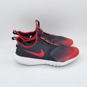 Nike Youth Flex Runner Running Shoes Size 7 Black Red AT4662-607